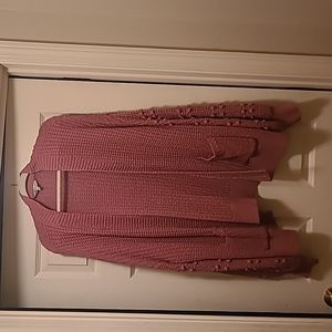Madewell bobble balloon sleeve open front cardigan